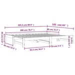vidaXL Lit de jour avec lit gigogne cire marron 80x200 cm pin massif