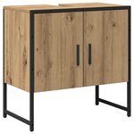 vidaXL Ensemble de meubles de salle de bain 2 pièces en chêne artisan en bois d'ingénierie