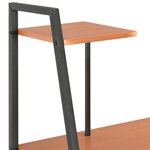 vidaXL Bureau avec étagère Noir et marron 102x50x117 cm