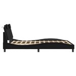 vidaXL Cadre de lit avec tête de lit Noir 140x190 cm Similicuir