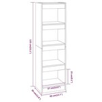 vidaXL Bibliothèque/Séparateur de pièce Sonoma gris 40x30x135 cm