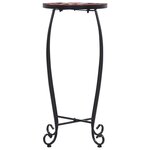 vidaXL Tables mosaïque 3 Pièces Terre cuite et blanc Céramique