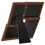 vidaXL Collage de cadres photo pour photo de 4x(13x18 cm) Marron MDF