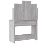 vidaXL Coiffeuse avec lumières LED sonoma gris 96x40x142 cm