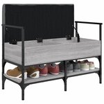 vidaXL Banc à chaussures sonoma gris 85 5x42x57 5 cm bois d'ingénierie