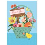 Carte De Pâques - Panier De Fleurs - Draeger paris
