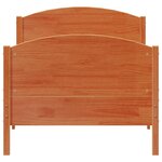 vidaXL Cadre de lit sans matelas cire marron 75x190 cm bois pin massif