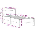 vidaXL Cadre de lit sans matelas 75x190 cm bois de pin massif