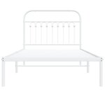 vidaXL Cadre de lit métal sans matelas et tête de lit blanc 100x200 cm