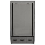 vidaXL Garde-robe Gris 87 x 49 x 159 cm Tissu