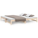 vidaXL Lit coulissant 2x(80x200) cm Bois de pin massif