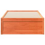 vidaXL Cadre de lit sans matelas cire marron 100x200cm bois pin massif