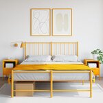 vidaXL Tables de chevet 2 Pièces jaune moutarde 36x39x50 5 cm