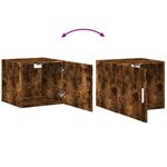 vidaXL Armoire de rangement mince chêne fumé 45x42 5x225 cm
