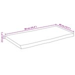 vidaXL Dessus de table bord vivant 90x40x2 5 cm bois de manguier brut