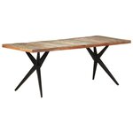 vidaXL Table à manger 200x90x76 cm Bois de récupération massif