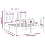 vidaXL Cadre de lit sans matelas blanc 120x190 cm bois massif