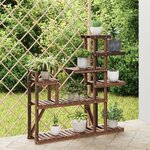 vidaXL Support à fleurs 110x25x111 cm bois massif de sapin