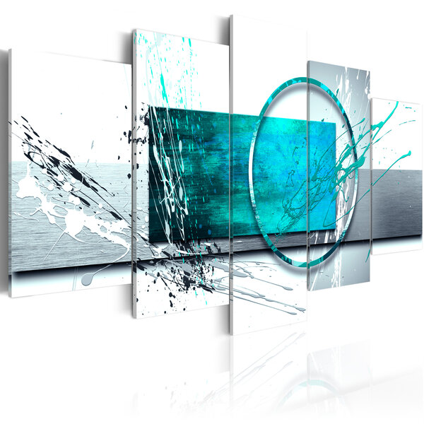Tableau - turquoise expression l x h en cm 100x50