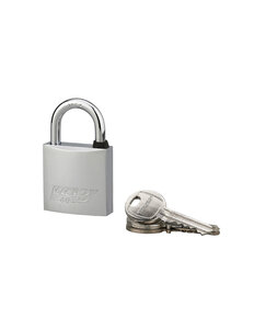 THIRARD - Cadenas à clé Mach 3  laiton nickelé  extérieur  anse inox  40mm  2 clés