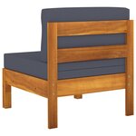 Salon de jardin meuble d'extérieur ensemble de mobilier 8 pièces avec coussins gris foncé bois d'acacia 02_0017593