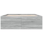 vidaXL Cadre de lit sans matelas sonoma gris 120x200 cm