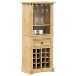 vidaXL Casier à vin Corona 56x35x120 cm bois massif de pin