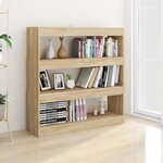 vidaXL Bibliothèque/Séparateur de pièce chêne sonoma 100x30x103 cm