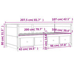 vidaXL Lit de jour sans matelas cire marron 100x200 cm pin massif
