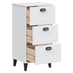 vidaXL Table de chevet VIKEN blanc bois d'ingénierie