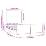 vidaXL Cadre de lit sans matelas gris clair 120x190 cm velours