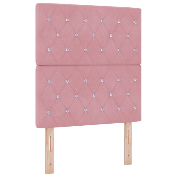 vidaXL Têtière LED Rose 80 cm Velours