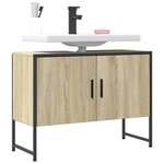 vidaXL Armoire lavabo de salle de bain chêne sonoma bois d'ingénierie