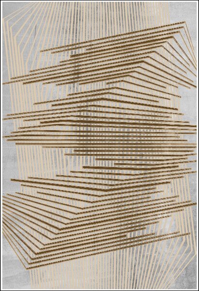 Tapis de salon NOUR 200 x 300 cm - Or