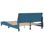 vidaXL Cadre de lit sans matelas bleu 120x200 cm velours