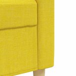 vidaXL Ensemble de canapés 3 Pièces avec repose-pied jaune clair tissu