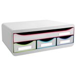 Module De Classement Toolbox 4 Tiroirs Black Office - Blanc/arlequin - Exacompta
