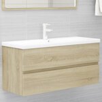vidaXL Armoire d'évier lavabo intégré chêne sonoma bois d'ingénierie