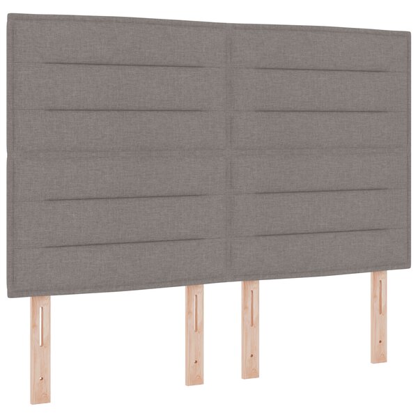 vidaXL Tête de lit design lignes taupe 160 cm en tissu