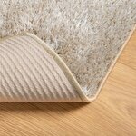 vidaXL Tapis ISTAN à poils longs aspect brillant beige 200x280 cm