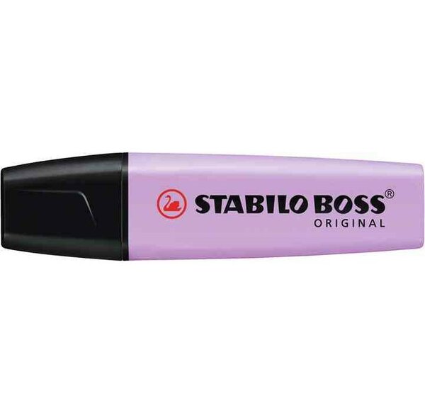 Surligneur BOSS ORIGINAL Pastel Pte Biseautée 2 - 5 mm Lilas Pastel STABILO