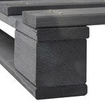 vidaXL Cadre de lit de palette sans matelas gris 160x200cm bois massif