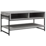 vidaXL Table basse sonoma gris 90x50x45 cm bois d'ingénierie