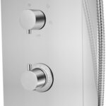 vidaXL Système de panneau de douche acier inoxydable incurvé