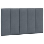 vidaXL Lit avec matelas gris foncé 90x200 cm velours