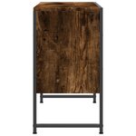 vidaXL Armoire lavabo de salle de bain chêne fumé bois d'ingénierie
