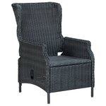 vidaXL Ensemble à manger d'extérieur 9Pièces et coussins rotin gris foncé