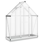 vidaXL Serre avec cadre de base argenté 169x58x202 cm aluminium