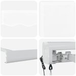 Store rétractable automatique vidaXL Blanc 400x300 cm