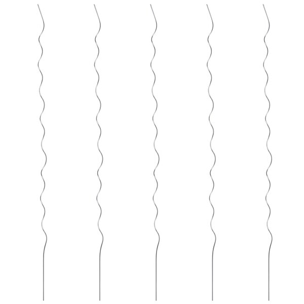 vidaXL Supports de plantes en spirale 5 Pièces Acier galvanisé 110 cm